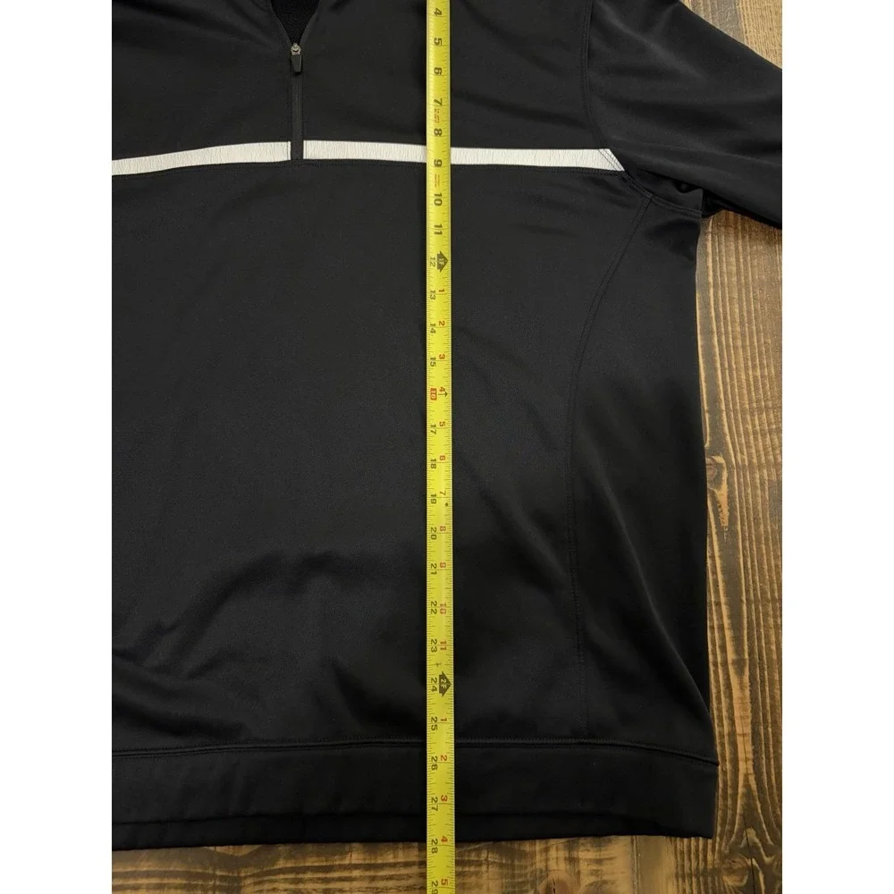 Nike Golf Therma Fit 1/4 Zip Pullover Black White Mens Large